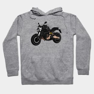 Monster 821 Bike Illustration Hoodie